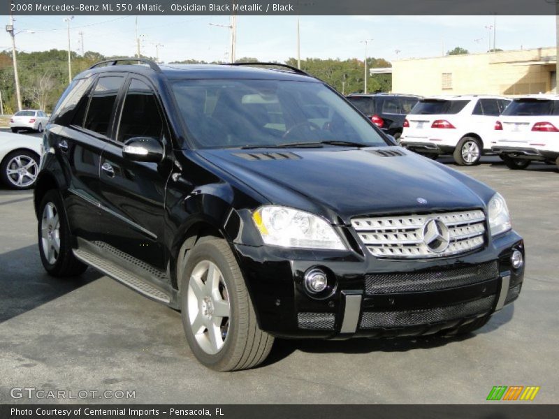 Obsidian Black Metallic / Black 2008 Mercedes-Benz ML 550 4Matic