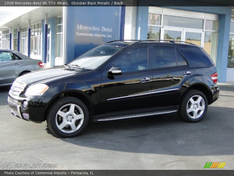 Obsidian Black Metallic / Black 2008 Mercedes-Benz ML 550 4Matic