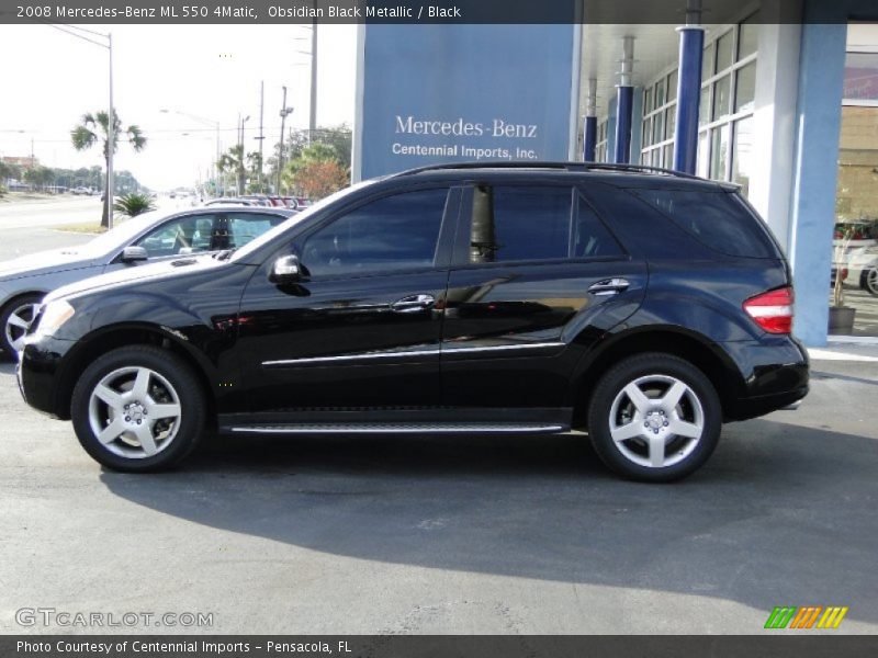 Obsidian Black Metallic / Black 2008 Mercedes-Benz ML 550 4Matic