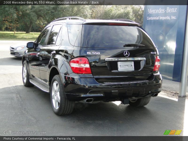 Obsidian Black Metallic / Black 2008 Mercedes-Benz ML 550 4Matic