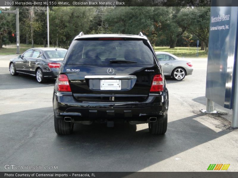 Obsidian Black Metallic / Black 2008 Mercedes-Benz ML 550 4Matic