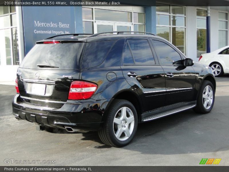 Obsidian Black Metallic / Black 2008 Mercedes-Benz ML 550 4Matic