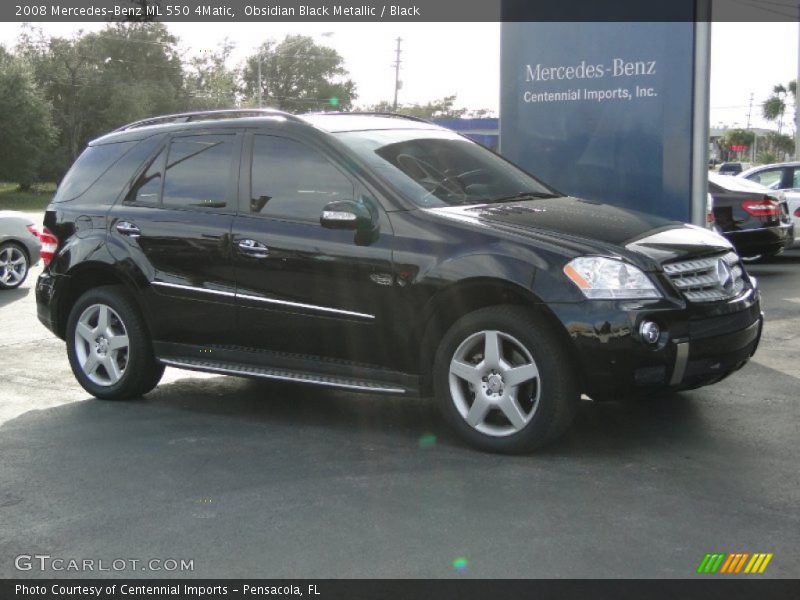 Obsidian Black Metallic / Black 2008 Mercedes-Benz ML 550 4Matic