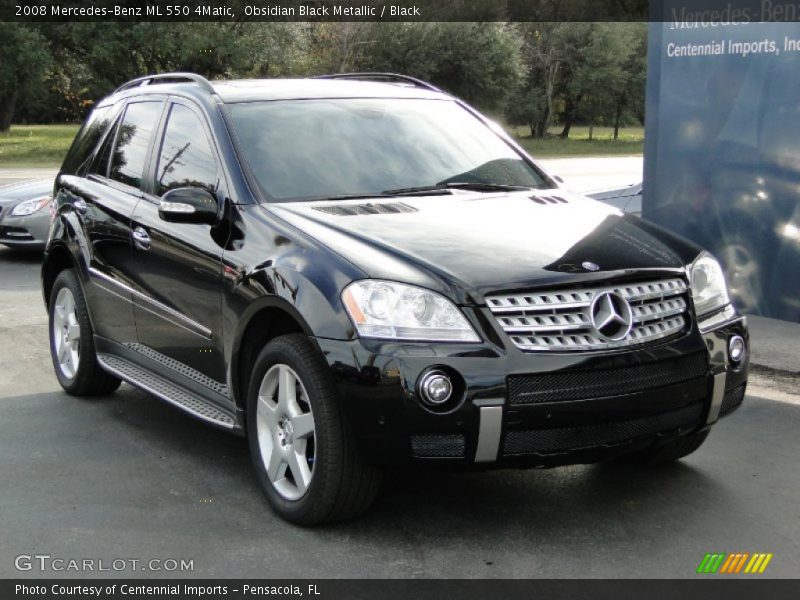 Obsidian Black Metallic / Black 2008 Mercedes-Benz ML 550 4Matic