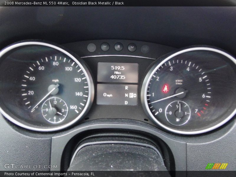Obsidian Black Metallic / Black 2008 Mercedes-Benz ML 550 4Matic