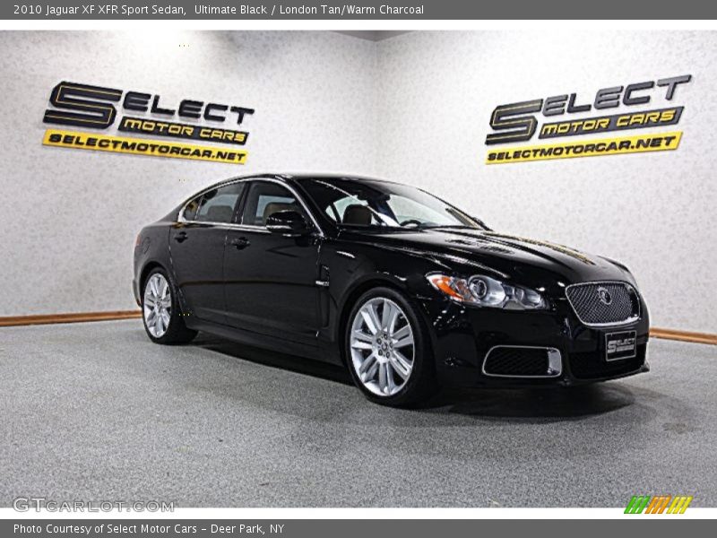 Ultimate Black / London Tan/Warm Charcoal 2010 Jaguar XF XFR Sport Sedan