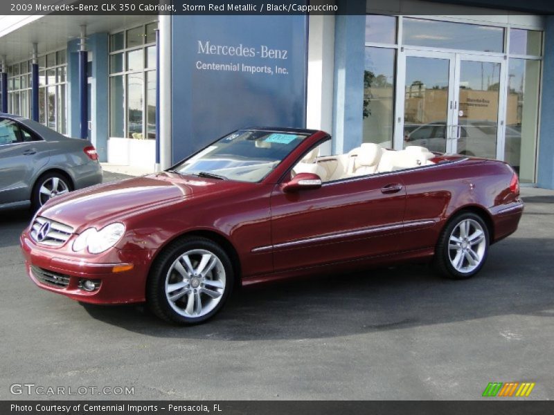 Storm Red Metallic / Black/Cappuccino 2009 Mercedes-Benz CLK 350 Cabriolet