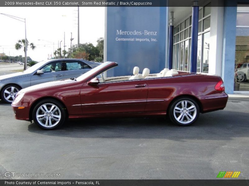 Storm Red Metallic / Black/Cappuccino 2009 Mercedes-Benz CLK 350 Cabriolet