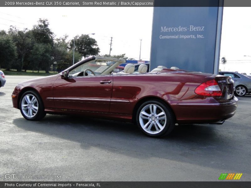 Storm Red Metallic / Black/Cappuccino 2009 Mercedes-Benz CLK 350 Cabriolet