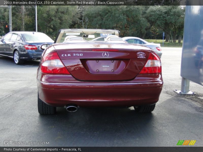 Storm Red Metallic / Black/Cappuccino 2009 Mercedes-Benz CLK 350 Cabriolet