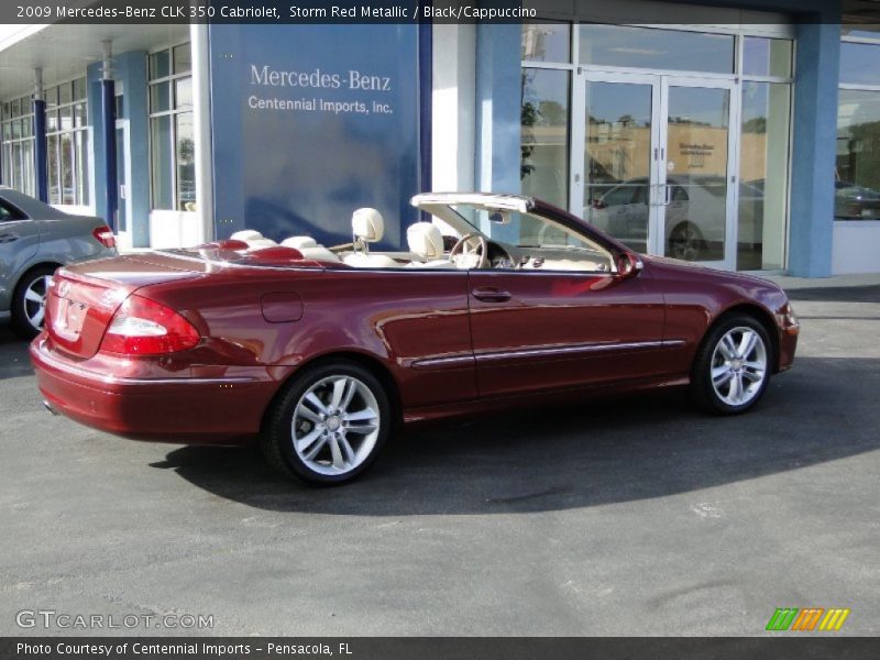 Storm Red Metallic / Black/Cappuccino 2009 Mercedes-Benz CLK 350 Cabriolet