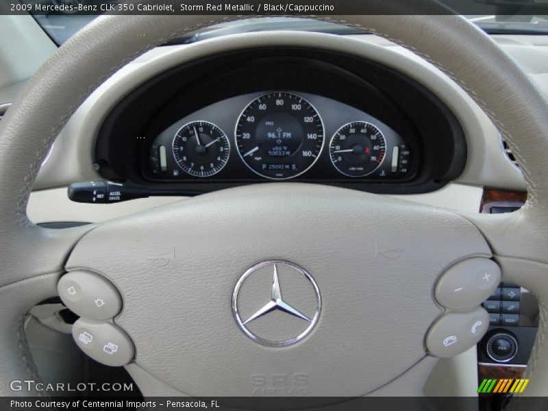 Storm Red Metallic / Black/Cappuccino 2009 Mercedes-Benz CLK 350 Cabriolet