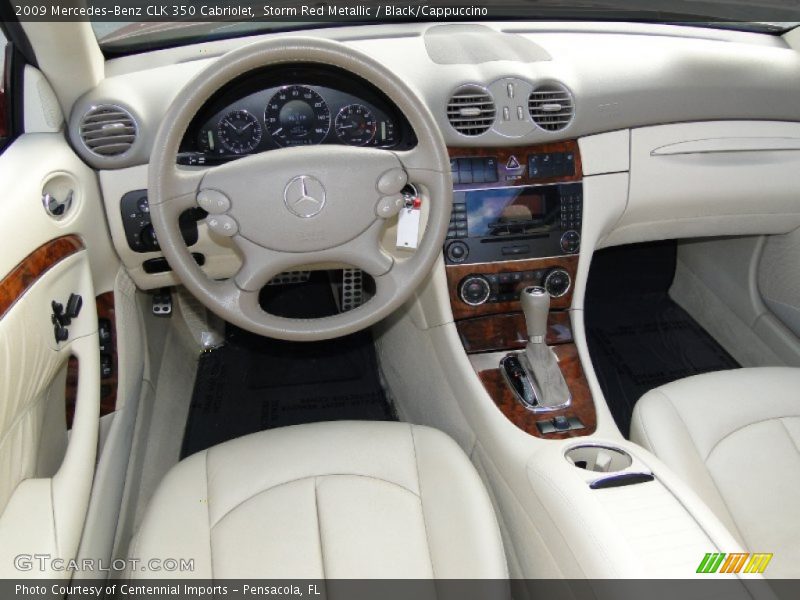 Storm Red Metallic / Black/Cappuccino 2009 Mercedes-Benz CLK 350 Cabriolet