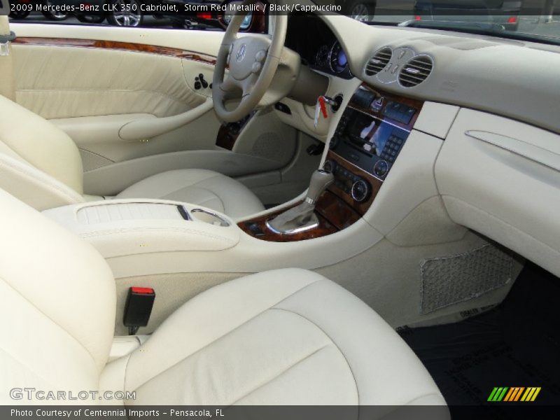 Storm Red Metallic / Black/Cappuccino 2009 Mercedes-Benz CLK 350 Cabriolet