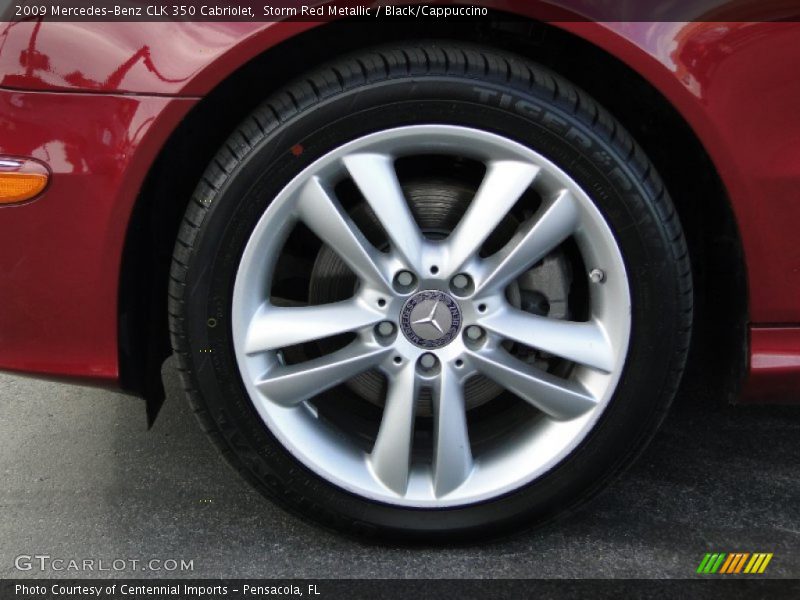 Storm Red Metallic / Black/Cappuccino 2009 Mercedes-Benz CLK 350 Cabriolet