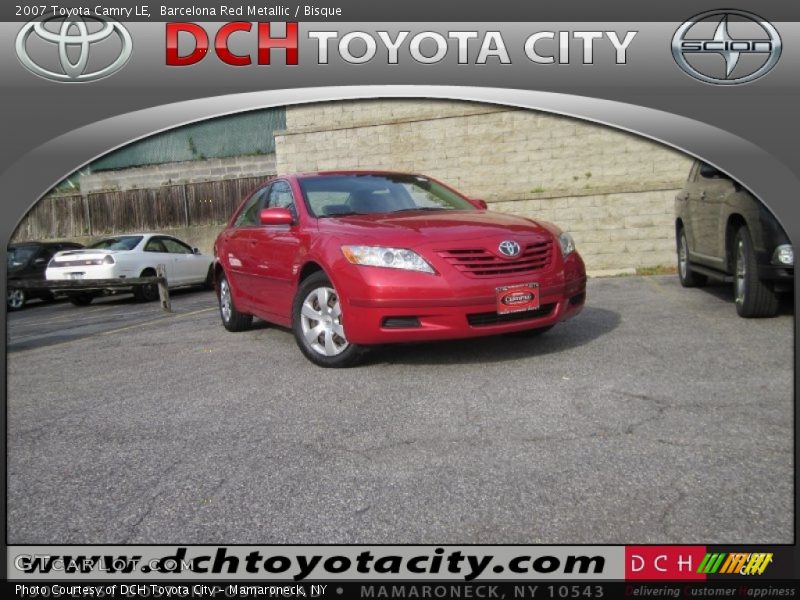 Barcelona Red Metallic / Bisque 2007 Toyota Camry LE
