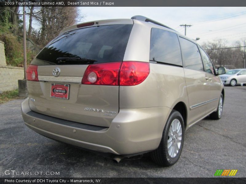 Desert Sand Mica / Taupe 2009 Toyota Sienna Limited AWD