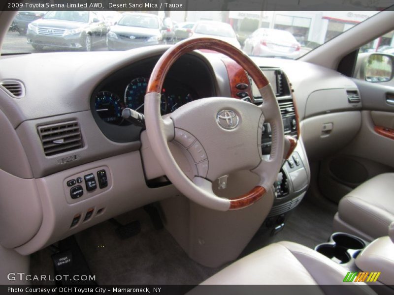 Dashboard of 2009 Sienna Limited AWD
