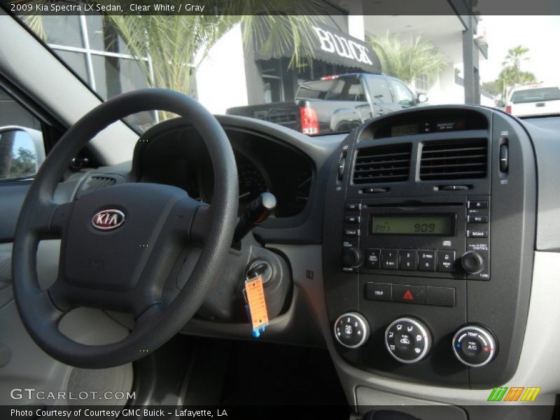 Clear White / Gray 2009 Kia Spectra LX Sedan