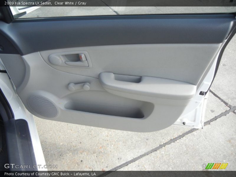 Clear White / Gray 2009 Kia Spectra LX Sedan
