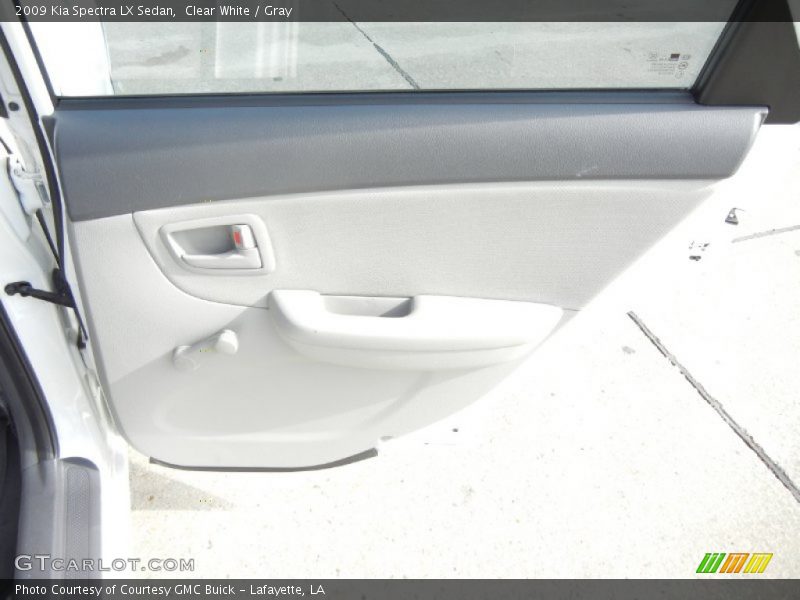 Clear White / Gray 2009 Kia Spectra LX Sedan