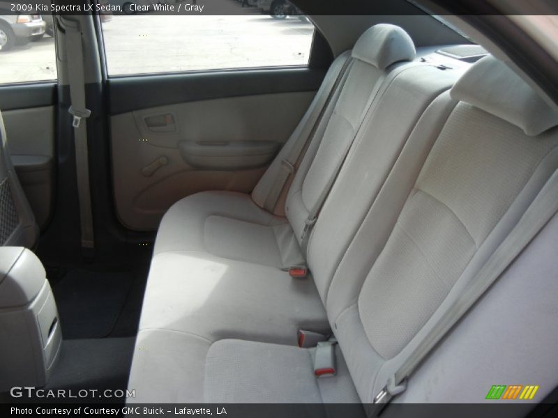 Clear White / Gray 2009 Kia Spectra LX Sedan