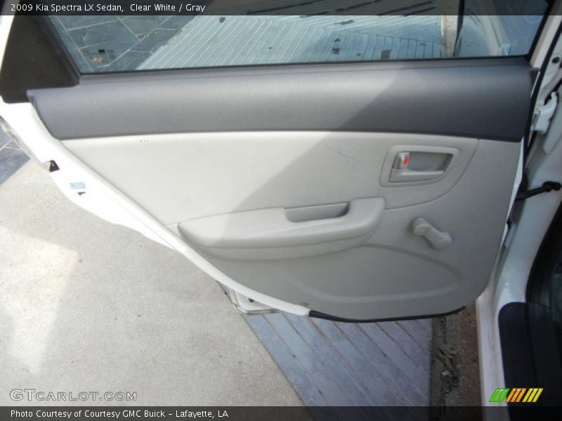 Clear White / Gray 2009 Kia Spectra LX Sedan