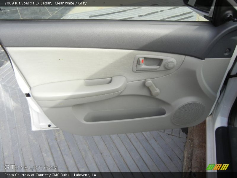 Clear White / Gray 2009 Kia Spectra LX Sedan