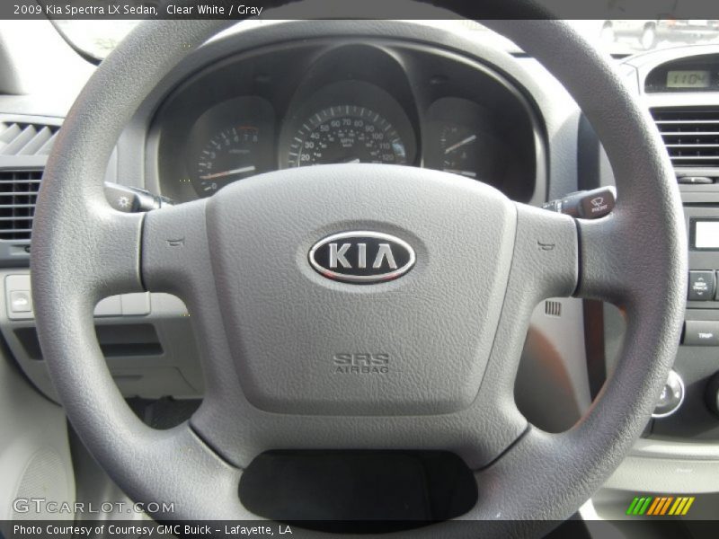 Clear White / Gray 2009 Kia Spectra LX Sedan