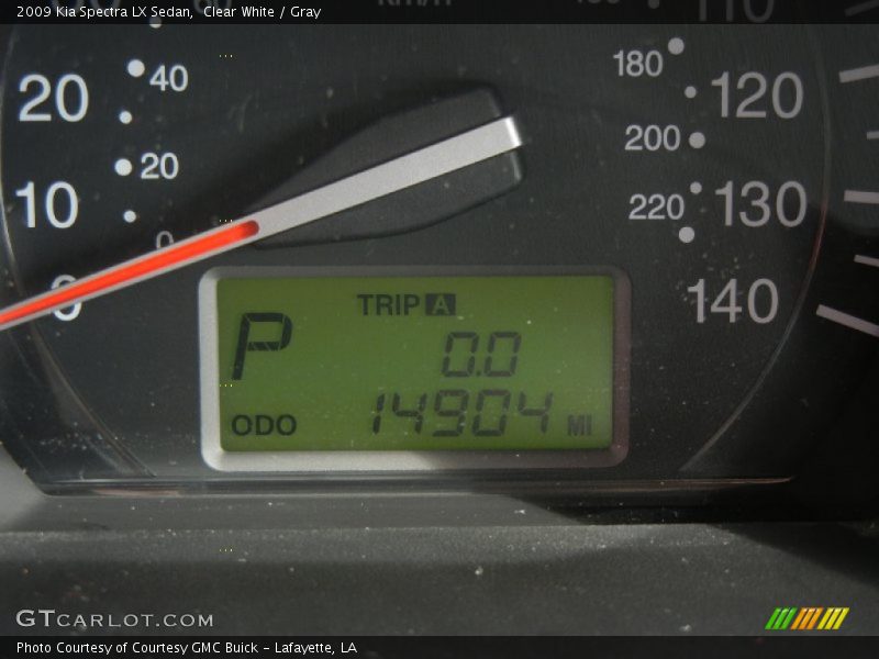 Clear White / Gray 2009 Kia Spectra LX Sedan