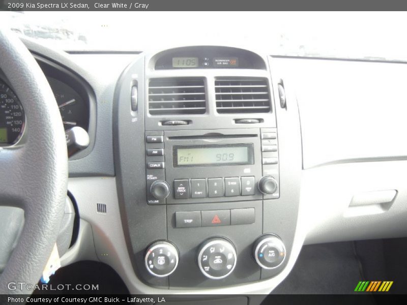 Clear White / Gray 2009 Kia Spectra LX Sedan