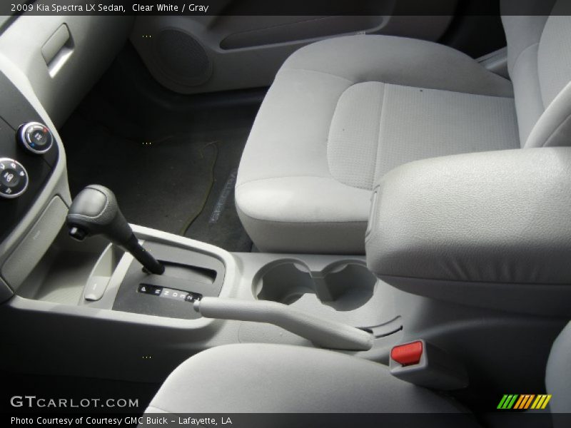 Clear White / Gray 2009 Kia Spectra LX Sedan