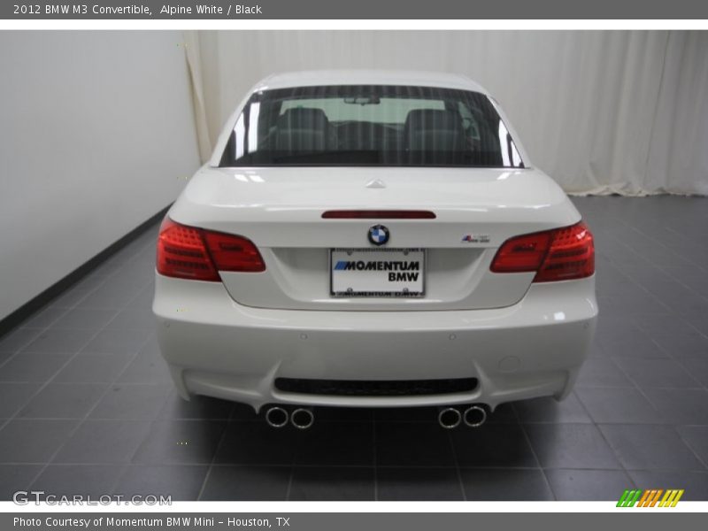 Alpine White / Black 2012 BMW M3 Convertible