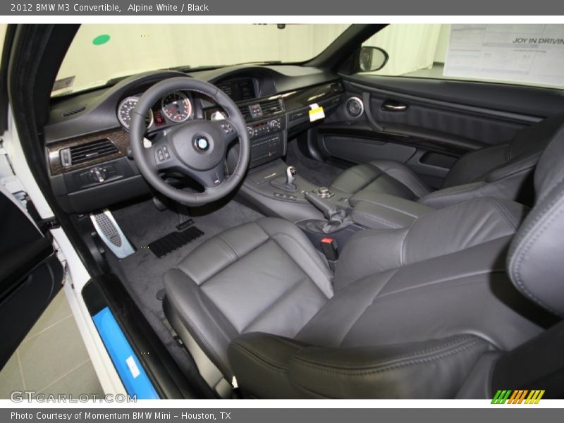 Alpine White / Black 2012 BMW M3 Convertible