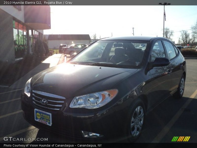 Regatta Blue / Gray 2010 Hyundai Elantra GLS