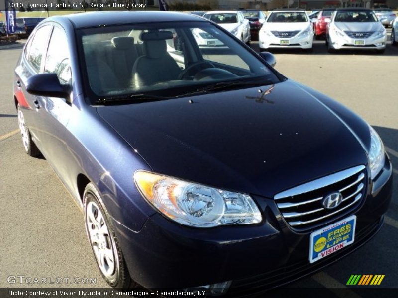 Regatta Blue / Gray 2010 Hyundai Elantra GLS