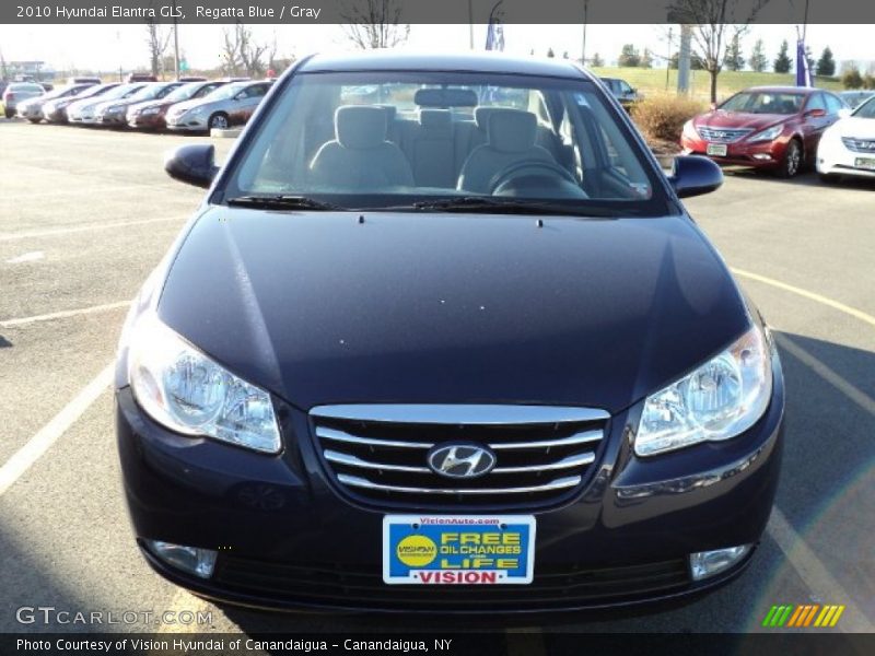 Regatta Blue / Gray 2010 Hyundai Elantra GLS