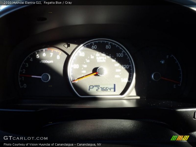 Regatta Blue / Gray 2010 Hyundai Elantra GLS