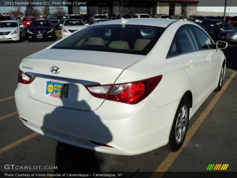 Pearl White / Camel 2011 Hyundai Sonata GLS