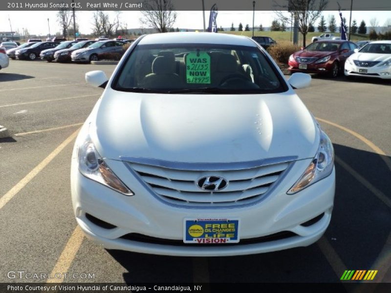 Pearl White / Camel 2011 Hyundai Sonata GLS