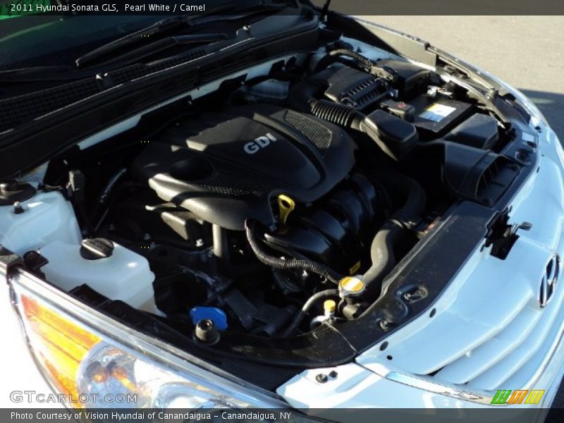 Pearl White / Camel 2011 Hyundai Sonata GLS
