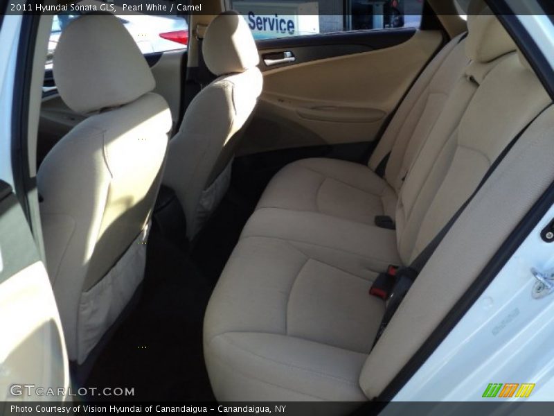 Pearl White / Camel 2011 Hyundai Sonata GLS