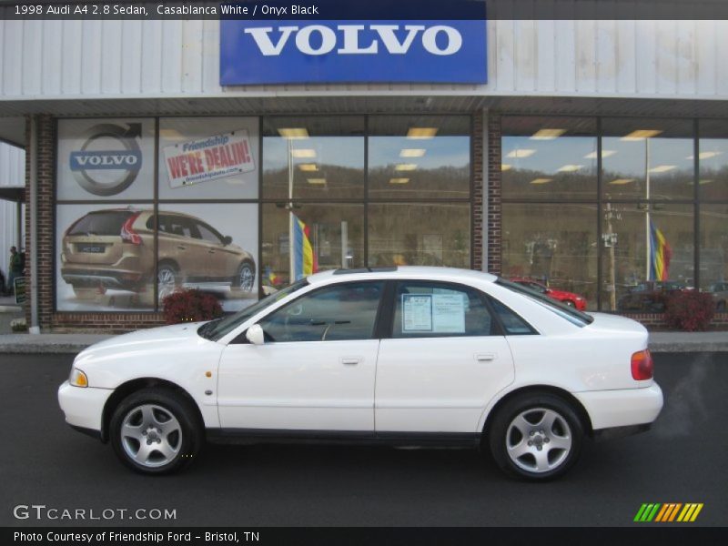 Casablanca White / Onyx Black 1998 Audi A4 2.8 Sedan