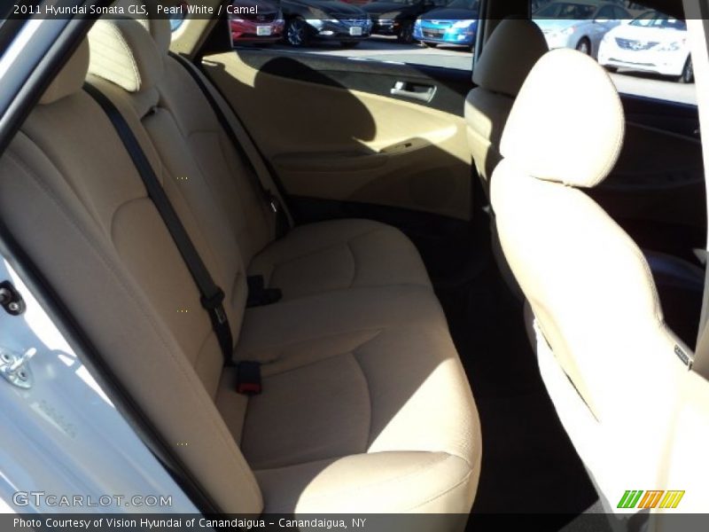 Pearl White / Camel 2011 Hyundai Sonata GLS