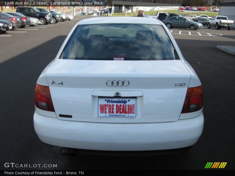 Casablanca White / Onyx Black 1998 Audi A4 2.8 Sedan