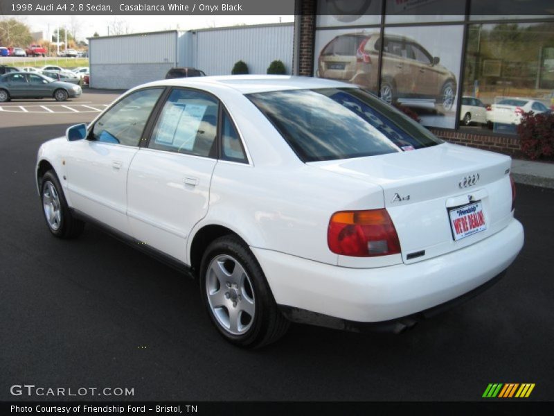 Casablanca White / Onyx Black 1998 Audi A4 2.8 Sedan