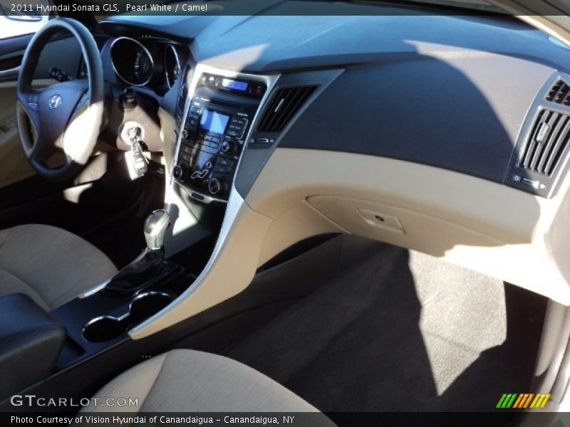 Pearl White / Camel 2011 Hyundai Sonata GLS