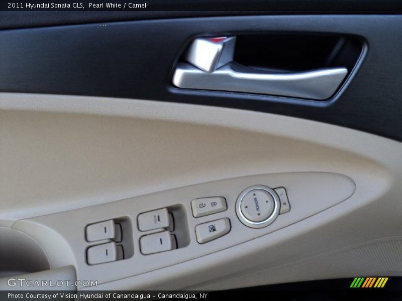 Pearl White / Camel 2011 Hyundai Sonata GLS