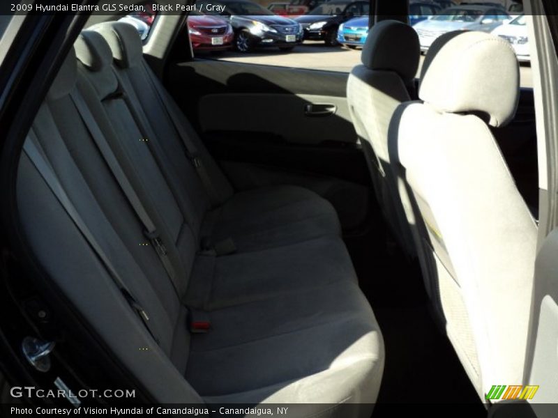 Black Pearl / Gray 2009 Hyundai Elantra GLS Sedan