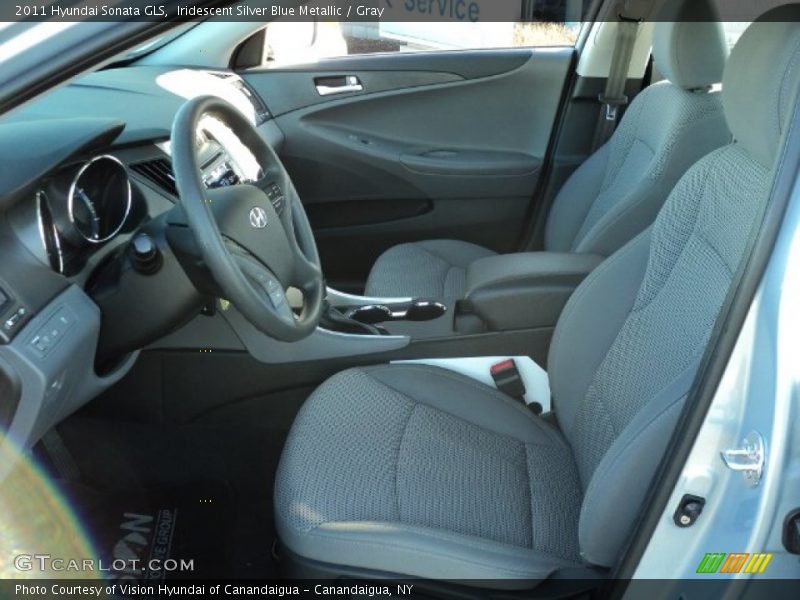 Iridescent Silver Blue Metallic / Gray 2011 Hyundai Sonata GLS